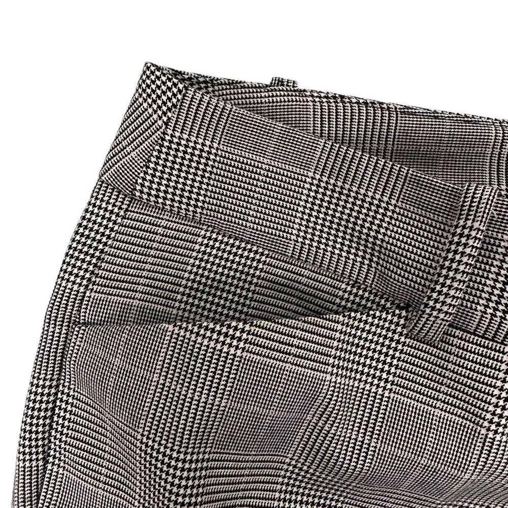 Talbots Womans Hampshire Black Plaid Pant slack size 10